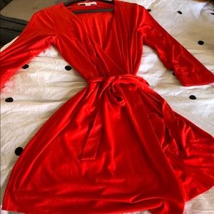 DVF red wrap dress